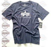 Футболка Alpha Industries BASIC LOGO TEE (REPLICA BLUE)